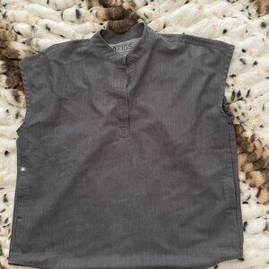 Rafaela Oversized Scrub Top Graphite